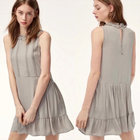 Aritzia Dresses & Skirts - Sunday Best Raleigh Flounce Sleeveless Dress Size XS